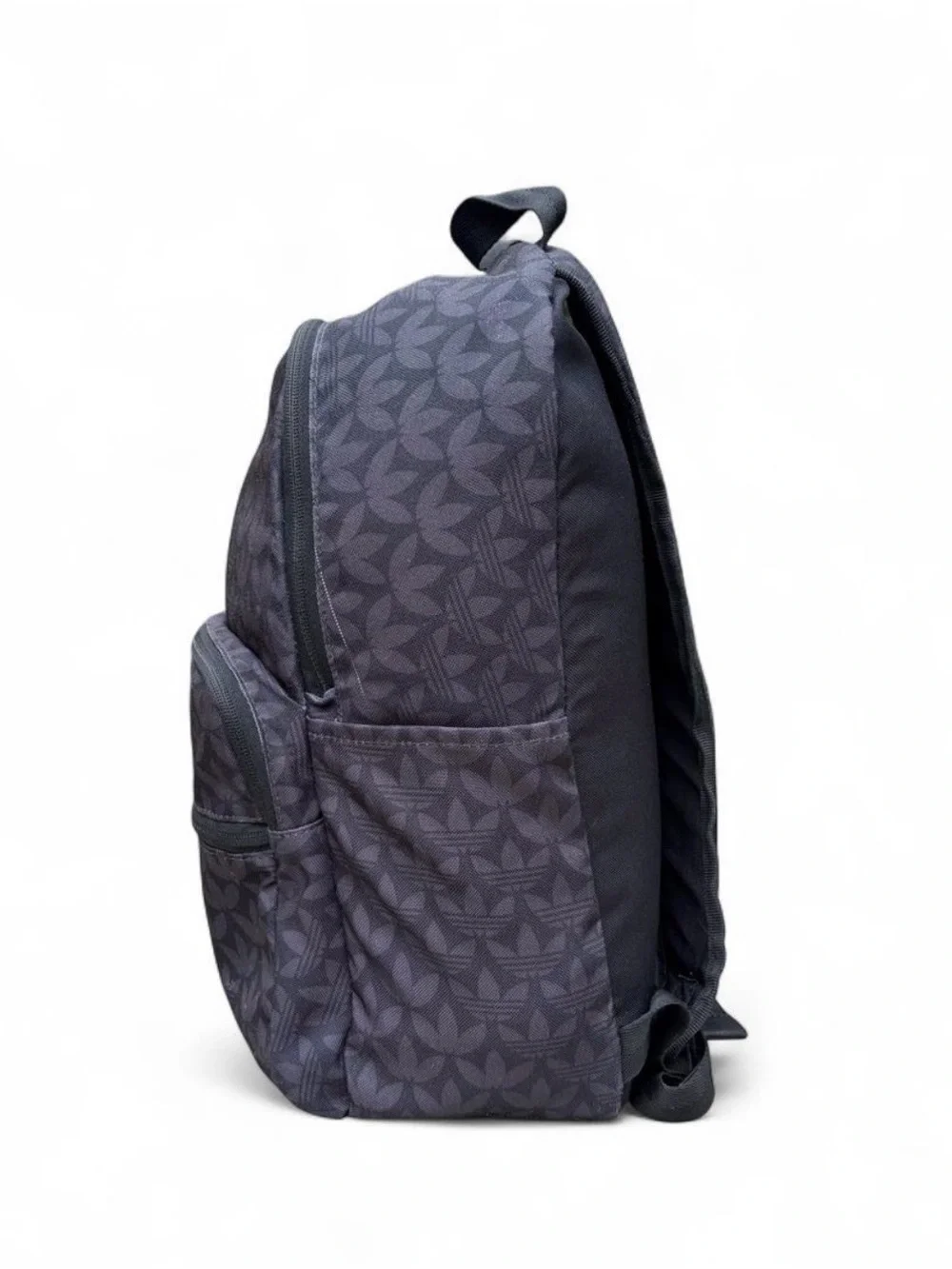 Adidas Originals Black Tonal Monogram Trefoil Backpack